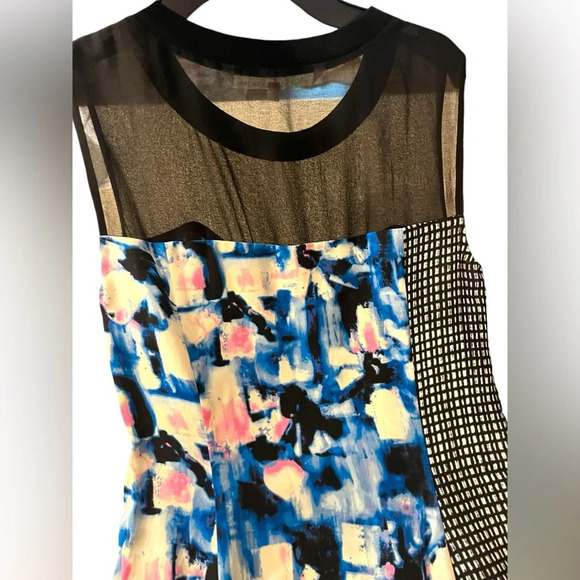 Rachel Rachel Roy Black Twilight Sleeveless Crew-Neck Printed Abstract Dress - Picture 2 of 9